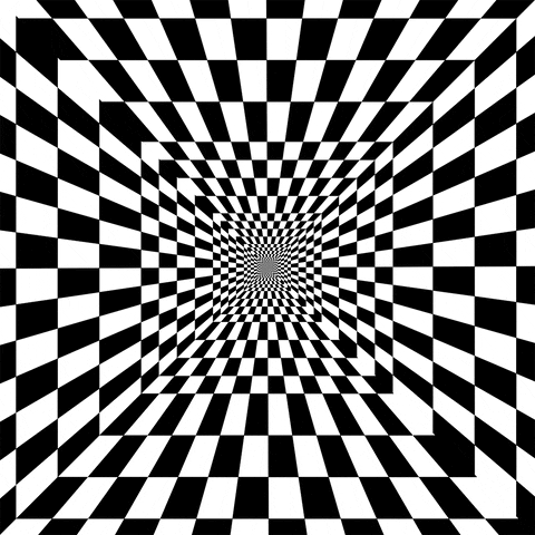 black and white visual illusion